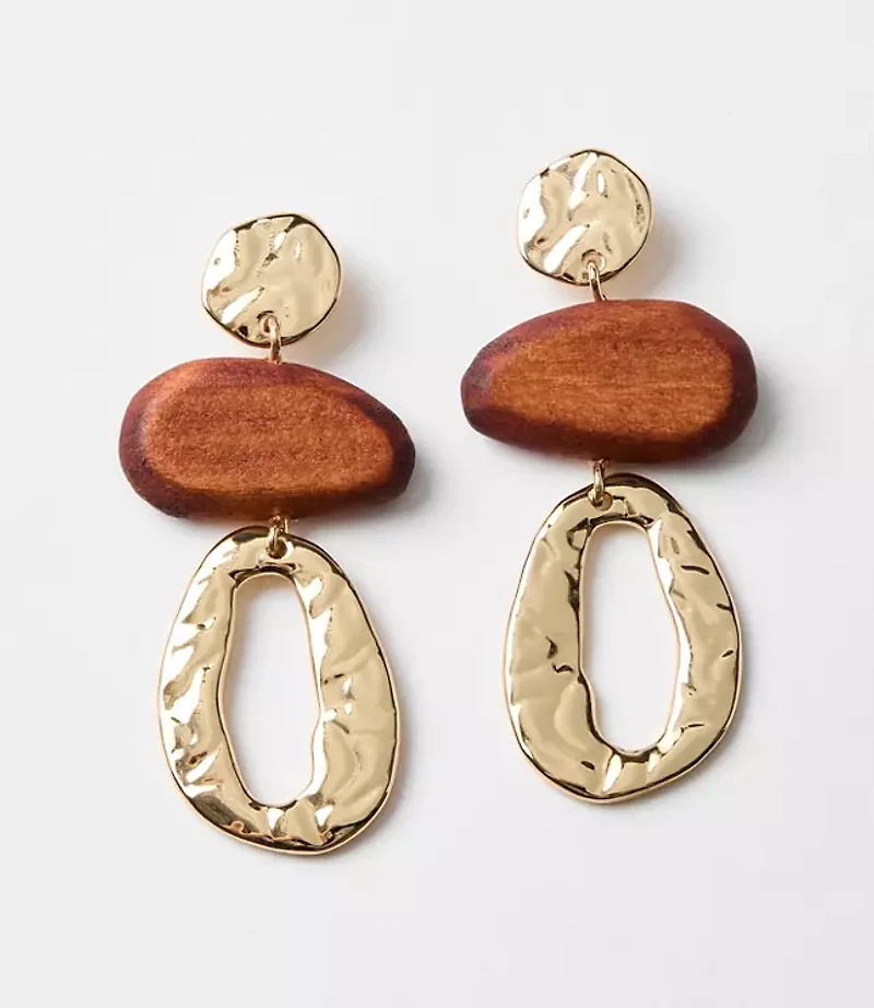 Wood Statement Earrings
