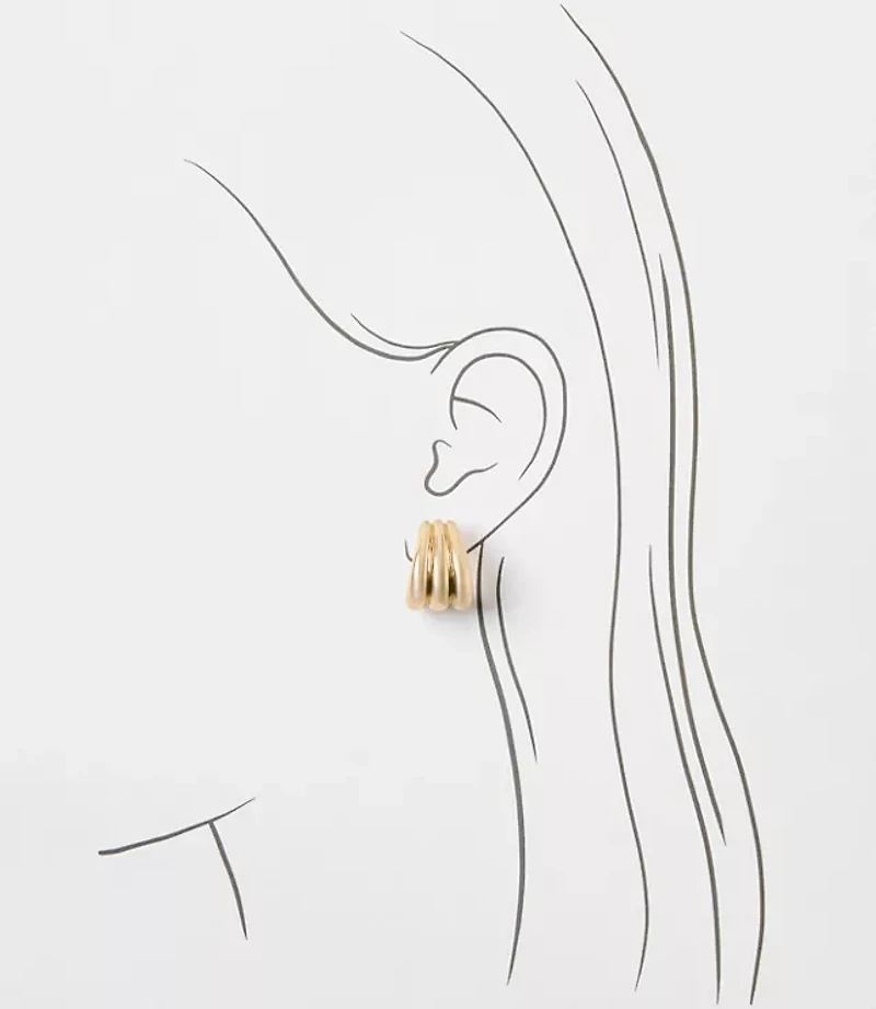 Mixed Huggie Hoop Earring Set