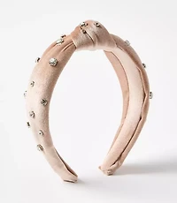 Sparkle Embellished Velvet Knot Headband