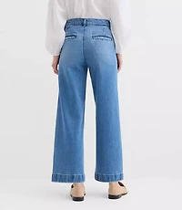 Tall Curvy Palmer Wide Leg Crop Jeans Classic Mid Wash