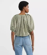 Petite Floral Bubble Blouse