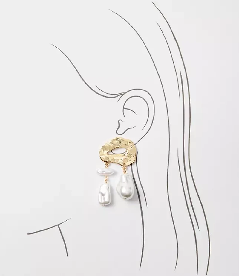 Mother Of Pearl Statement Drop Earrings