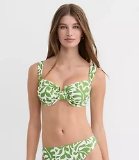 LOFT Beach Palm Ruched Underwire Bikini Top