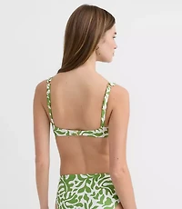 LOFT Beach Palm Ruched Underwire Bikini Top