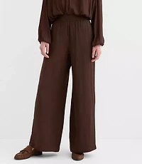 Petite Pull On Wide Leg Pants