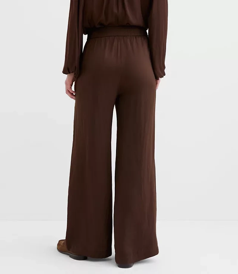 Petite Pull On Wide Leg Pants