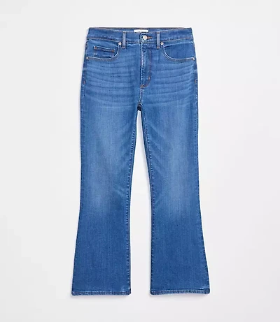 Rivete Tall Mid Rise Kick Crop Jeans Dark Wash