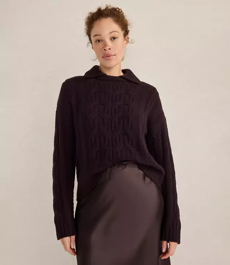 Haven Well Within Cashmere Cable Collared Sweater