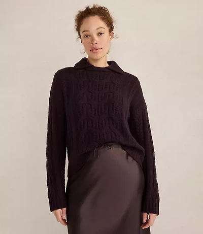 Haven Well Within Cashmere Cable Collared Sweater