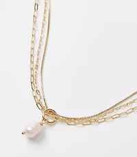 Pearlized Layered Necklace
