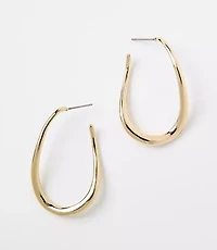 Modern Teardrop Hoop Earrings