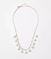 Pearlized Drop Statement Necklace