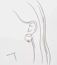 Mixed Metal Knot Hoop Earrings