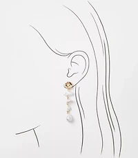 Mother Of Pearl Linear Statement Earrings