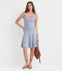 Floral Ponte Seamed Mini Dress