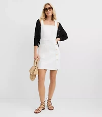 Topstitched Denim Pocket Mini Wrap Dress