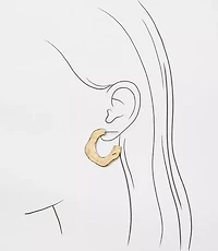 Molded Metal Hoop Earrings