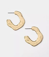 Molded Metal Hoop Earrings