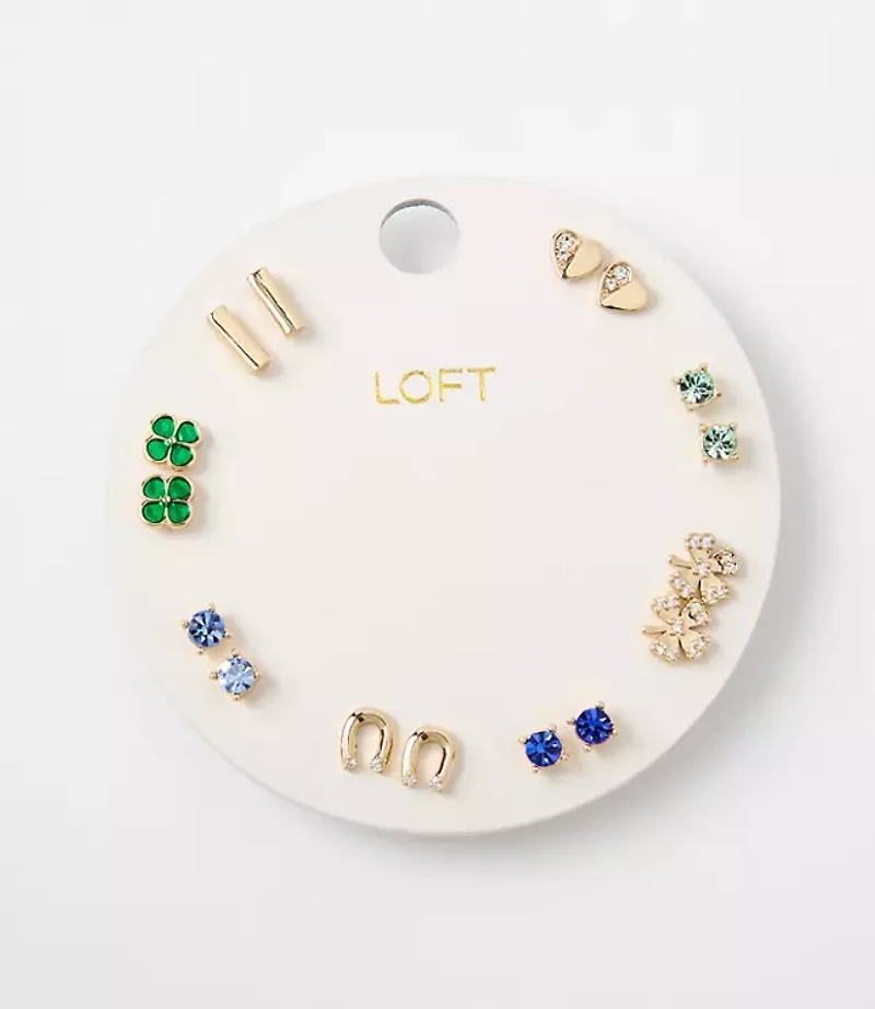 Lucky Clover Stud Earring Set