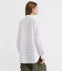 Petite Eyelet Everyday Oversized Shirt