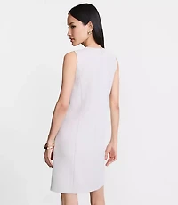 Petite LOFT Versa Crepe Drape Mini Pocket Dress