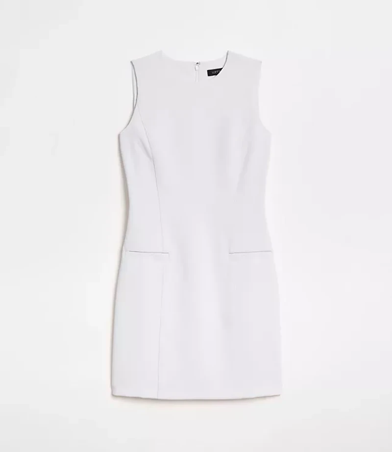 Petite LOFT Versa Crepe Drape Mini Pocket Dress