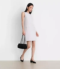 Petite LOFT Versa Crepe Drape Mini Pocket Dress