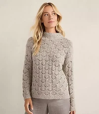 Haven Well Within Lurex Blend Pointelle Crewneck Sweater