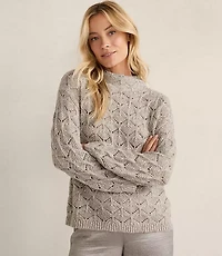 Haven Well Within Lurex Blend Pointelle Crewneck Sweater