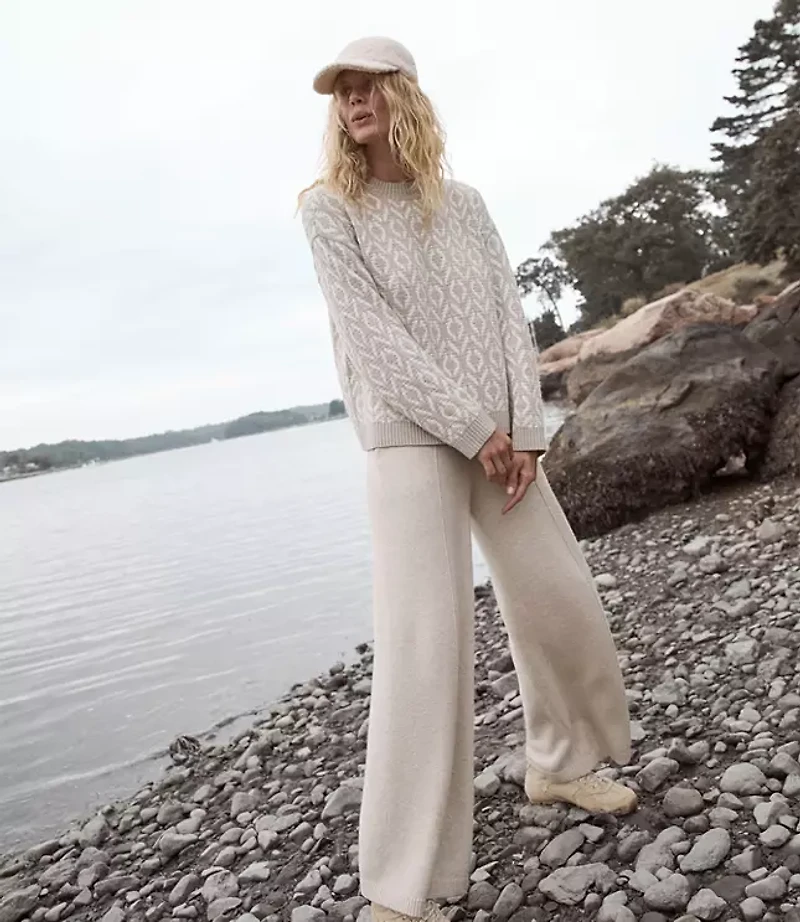 Haven Well Within Organic Cotton Blend Diamond Stitch Sweater