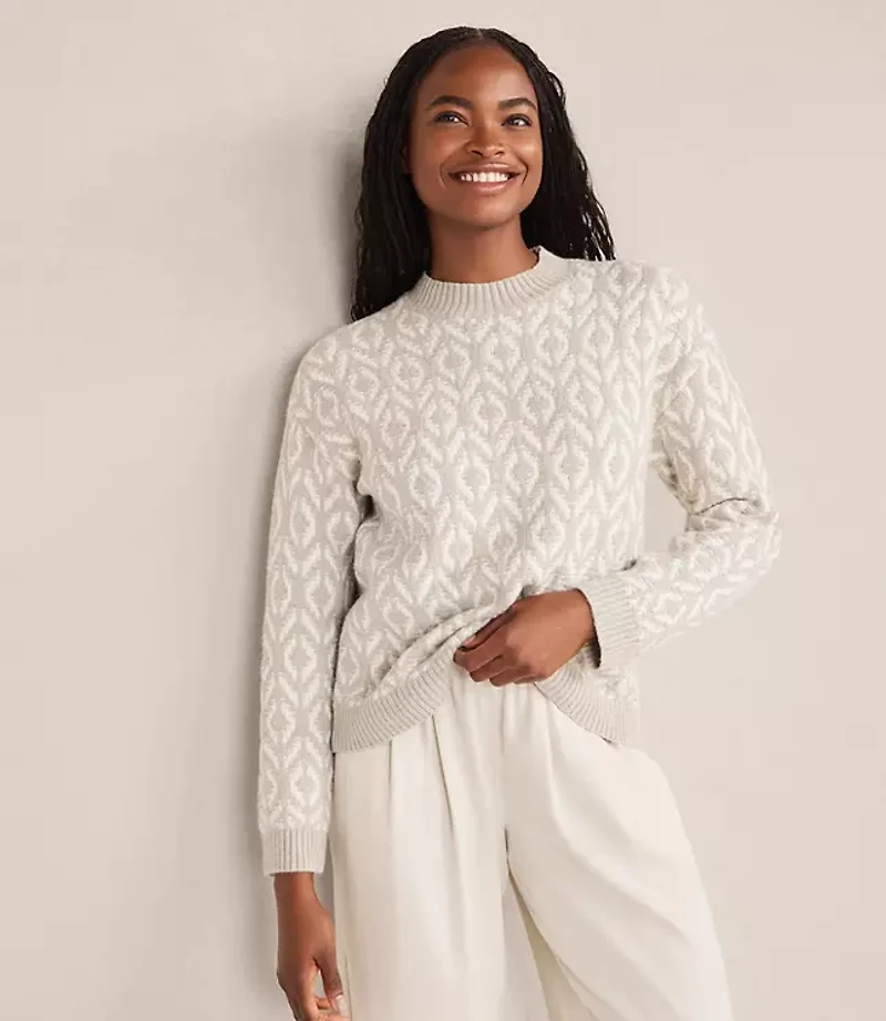 Haven Well Within Organic Cotton Blend Diamond Stitch Sweater