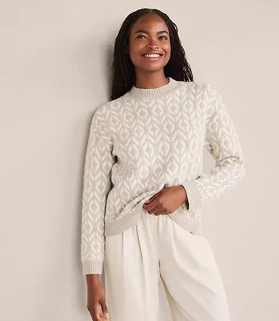 Haven Well Within Organic Cotton Blend Diamond Stitch Sweater