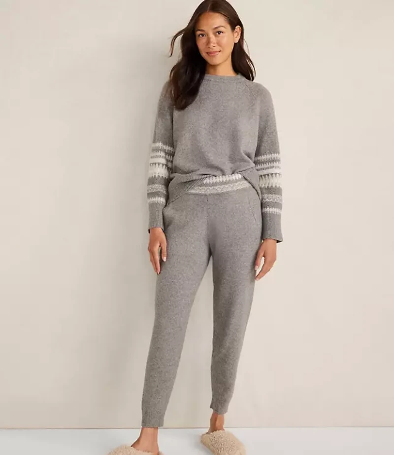 Haven Well Within Organic Cotton Blend Nostalgic Fair Isle Joggers