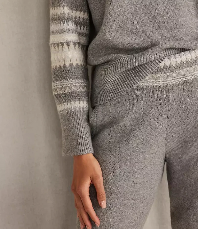 Haven Well Within Organic Cotton Blend Nostalgic Fair Isle Joggers