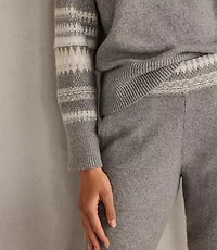 Haven Well Within Organic Cotton Blend Nostalgic Fair Isle Joggers