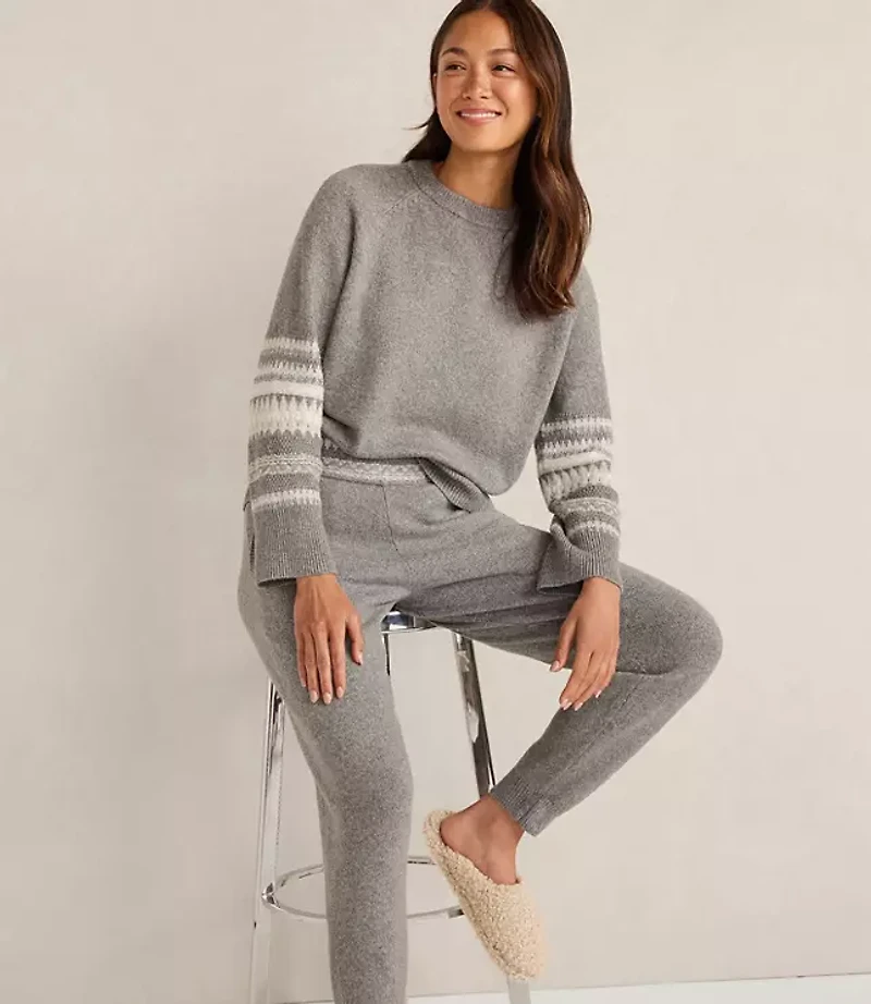 Haven Well Within Organic Cotton Blend Nostalgic Fair Isle Joggers