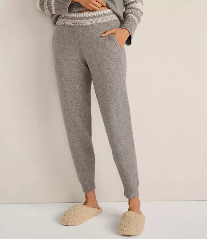 Haven Well Within Organic Cotton Blend Nostalgic Fair Isle Joggers