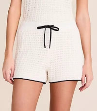 Petite Lou & Grey Tipped Pointelle Sweater Shorts