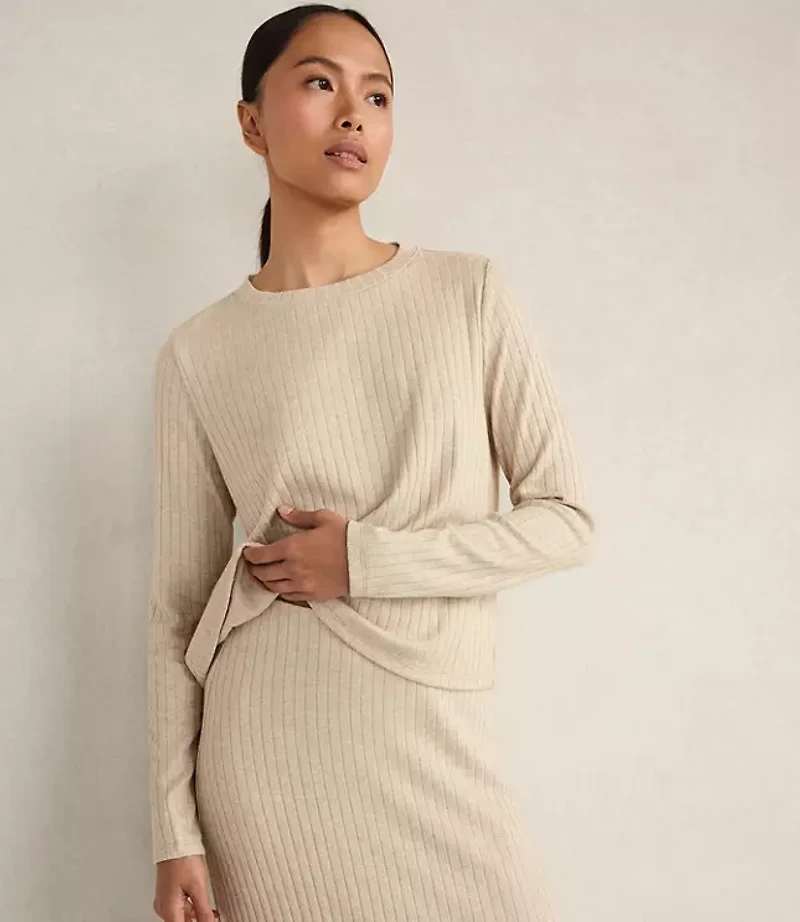 Haven Well Within Lurex Rib Knit Top