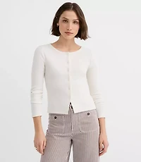 Scalloped Ribbed Cardigan