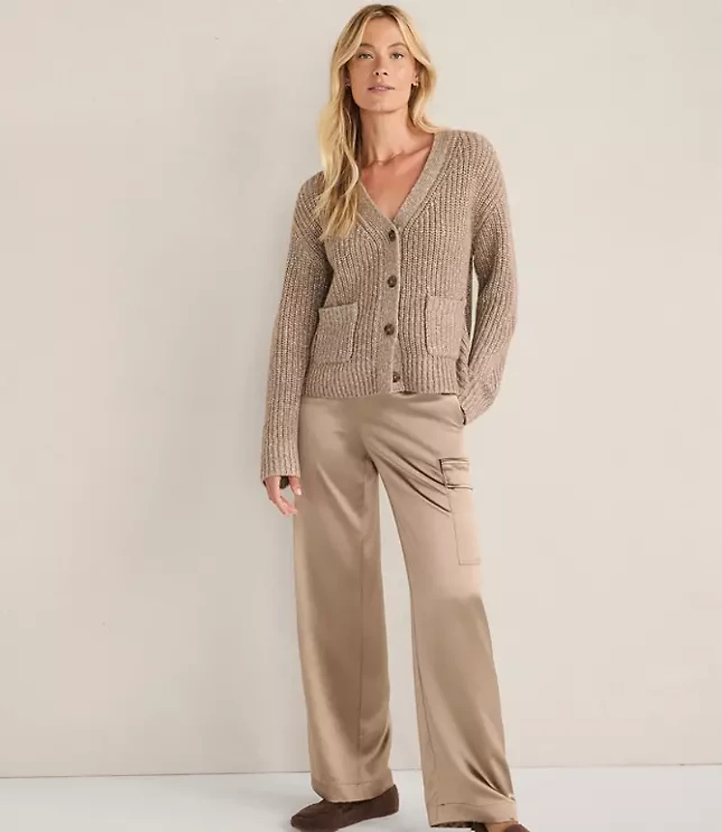 Haven Well Within Lurex Blend Shaker Stitch Cardigan