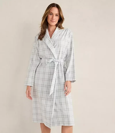 Haven Well Within Lightweight Flannel Windowpane Robe