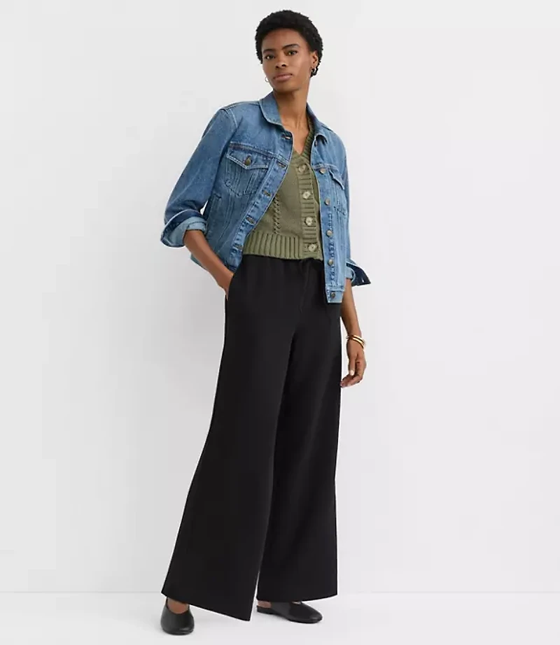 Sawyer Pull On Pants Textured Crepe