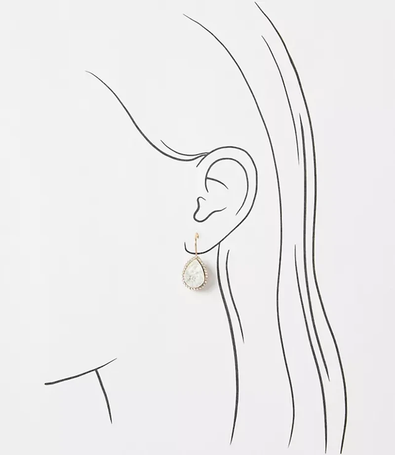 Sparkle Teardrop Pull Through Earrings