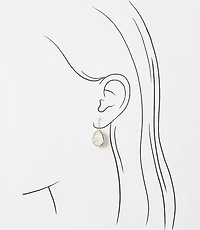 Sparkle Teardrop Pull Through Earrings
