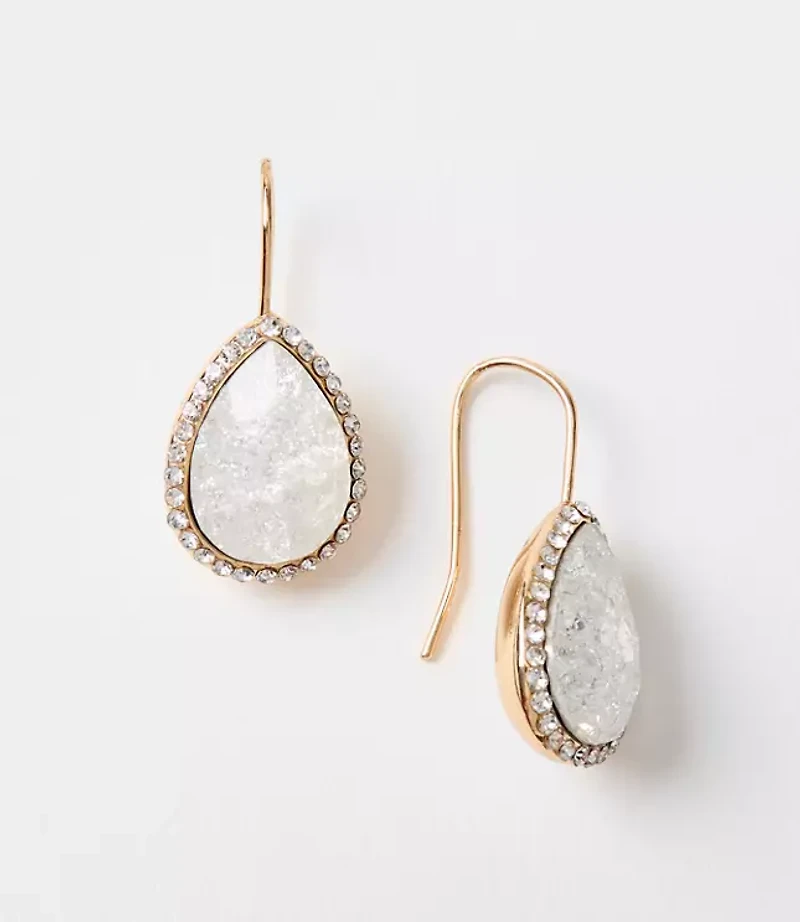 Sparkle Teardrop Pull Through Earrings