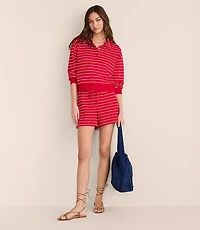 Lou & Grey Striped Terrysoft Polo Top