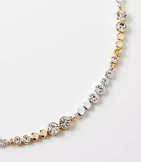 Sparkle Dotted Mixed Metal Necklace