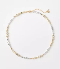 Sparkle Dotted Mixed Metal Necklace