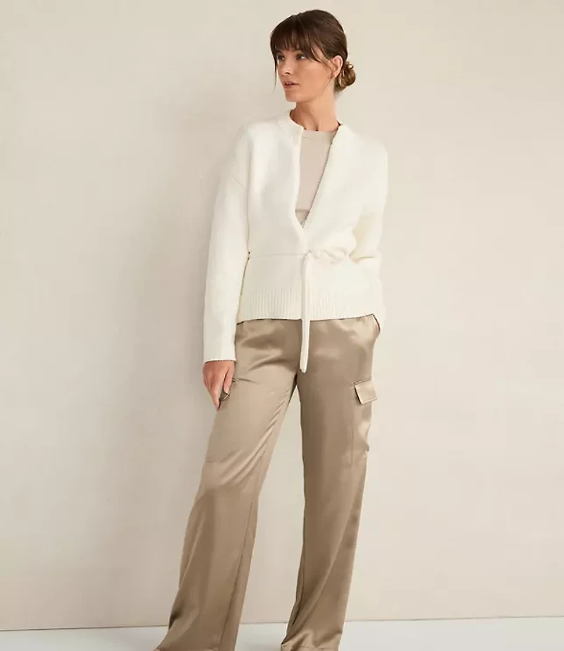 Haven Well Within Chunky Cotton Blend Belted Cardigan